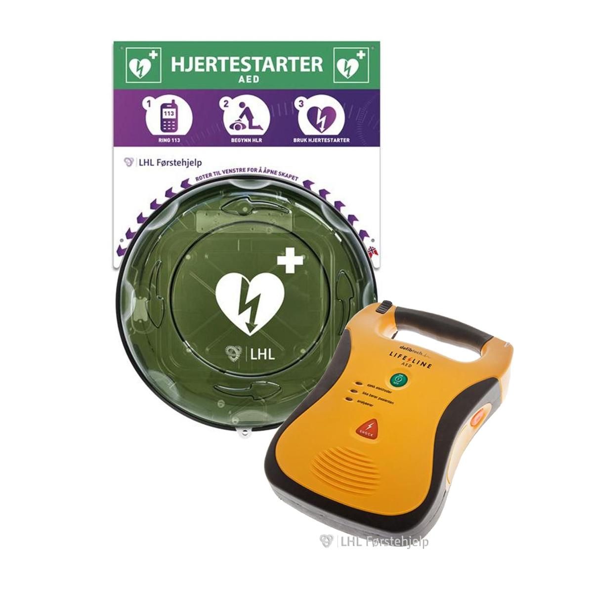 Lifeline AED Hjertestarter - Norsk, med 7 års batteri